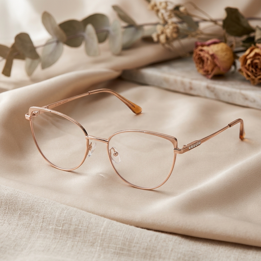 Rose Gold Cat-Eye Frame
